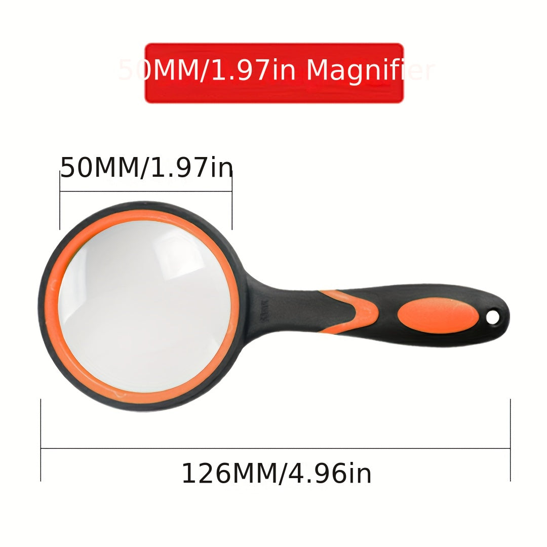 10X Magnifying Glass For Kids Seniors Handheld Reading Magnifier 50mm