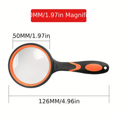 10X Magnifying Glass For Kids Seniors Handheld Reading Magnifier 50mm