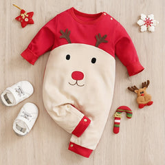 Adorable Elk Shape Baby Long Sleeve Bodysuit