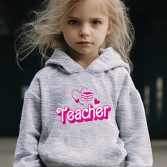 TEACHER & Heart Graphic 2pcs Set Girls Casual Comfy Breathable Activewear Set