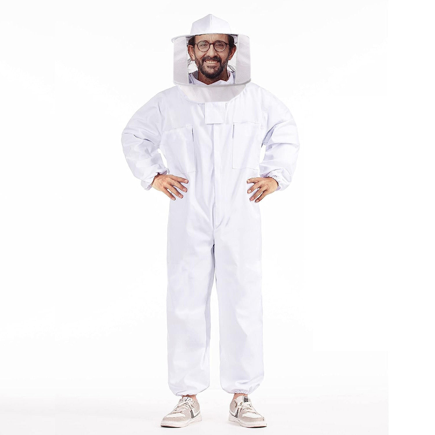 Bee Suit Full Body Beekeeping Jacket Removable Hat
