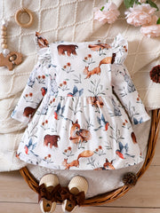 Euro & American Baby Girls Animal Print Dress