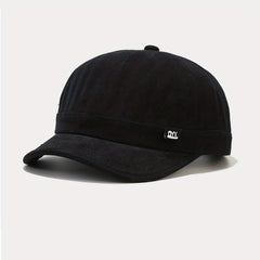 Short Brim Classic Baseball Cap Vintage Solid Casual Dad Hat Lightweight