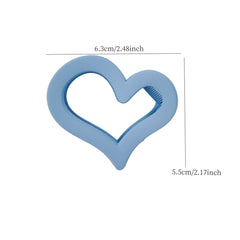 Matte Heart Shape Hair Claw Hair Holder