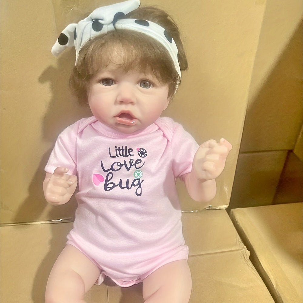 Realistic 20 Inch Saskia Lifelike Baby Doll Soft Silicone Real Life Baby Doll