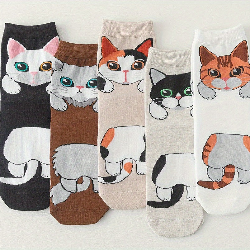 Girls Kids Cat Pattern Socks Casual Sport Children s Socks