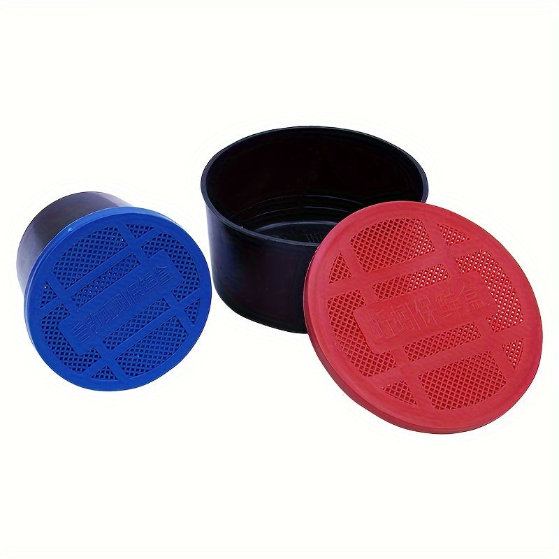 10pcs Plastic Earthworm Live Bait Box Red Worm Storage Fishing Accessories