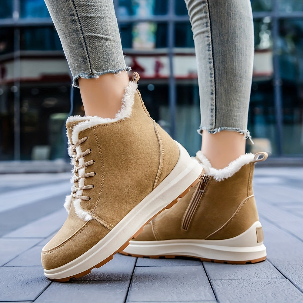 Women's Soft Platform Snow Boots Winter Warm Casual Shoes