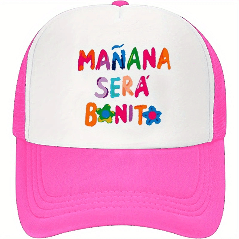 Colorful Letter Print Trucker Hat Mesh Candy Baseball Cap Casual Sunshade Dad