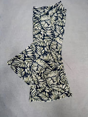 Plant Print Wide Leg Pants for Women