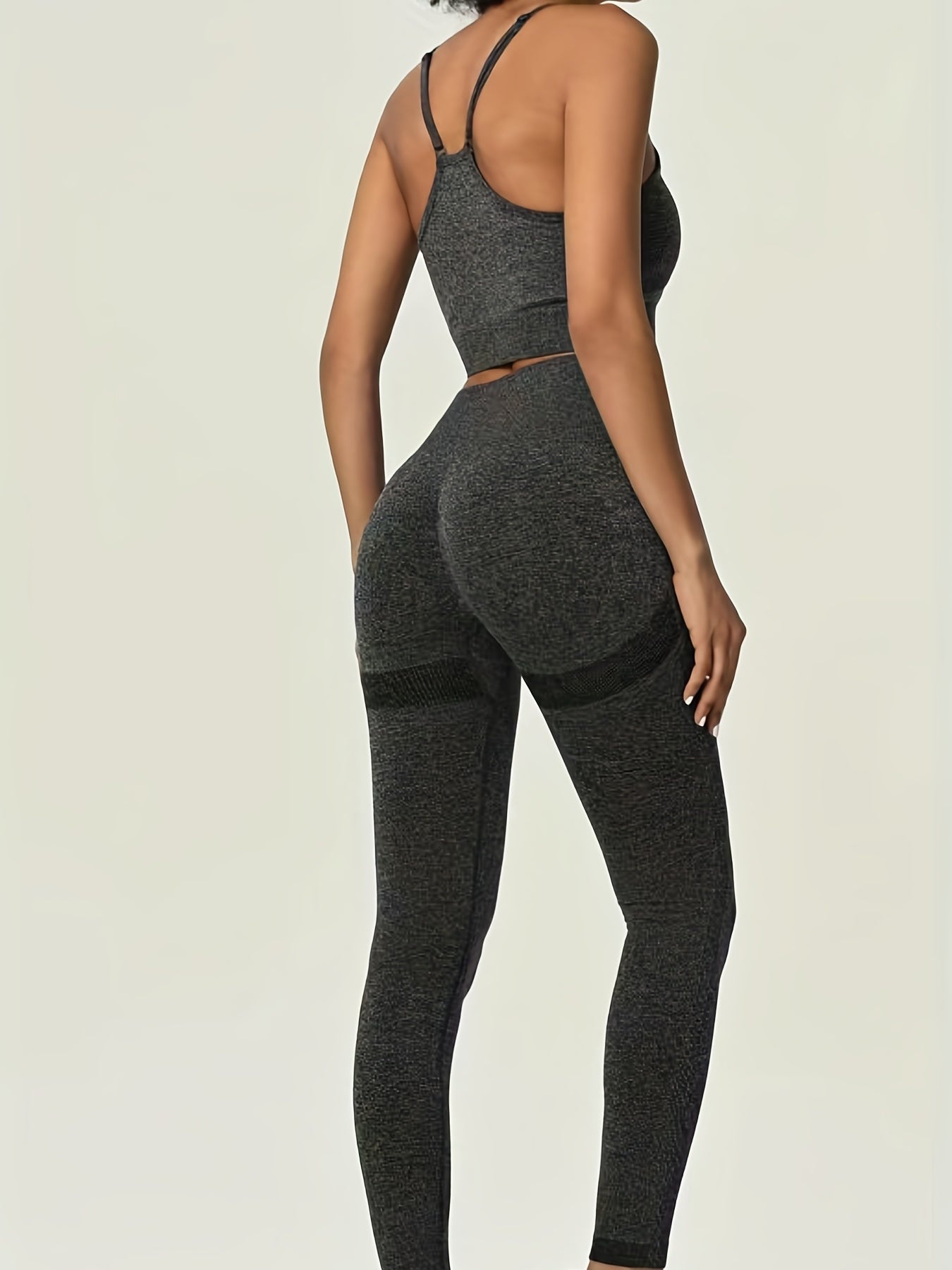 Yoga Sports Set Cami Sports Bra & High Waist Leggings Women's Activewear