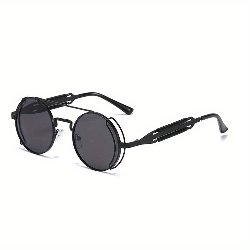 Retro Round Frame Steampunk Sunglasses UV Protection