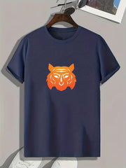 Beast Pattern Print Men's Sports Tee Shirt - Summer Outdoor Wear
