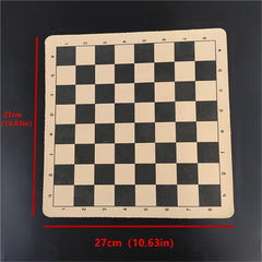 Foldable Leather Chess Board Checkerboard Portable Game