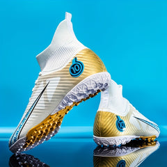 Men's High Top Turf Football Boots Anti-skid TF Soccer Cleats