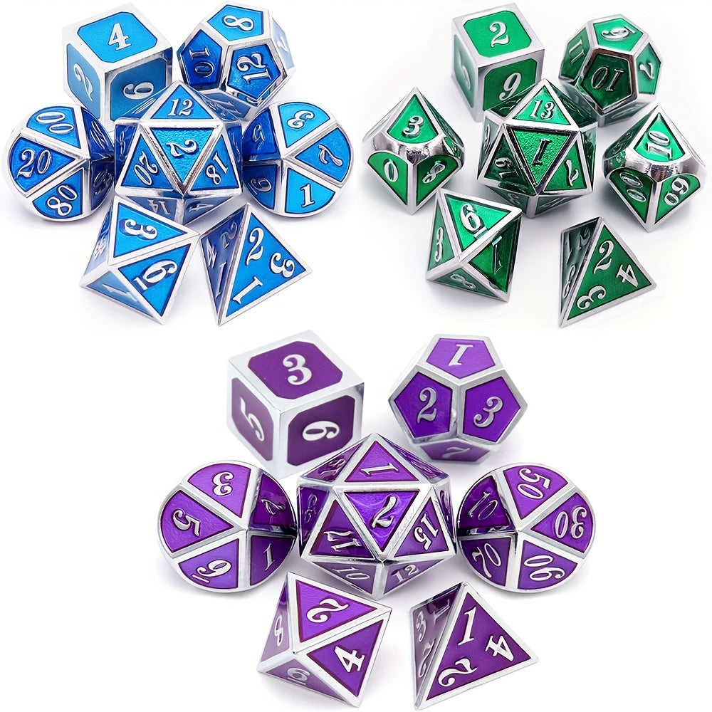Gamer Metal Dice Set for Role Playing & Board Games