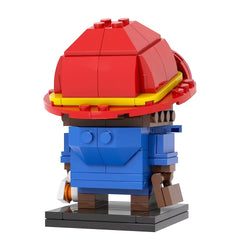 121pcs Bear Building Blocks Set in Red Movie Themed ABS Material