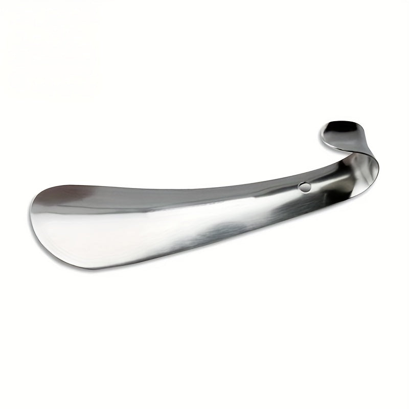 1pc Silver Stainless Steel Small Shoehorn Metal Hook Shoe Lifter