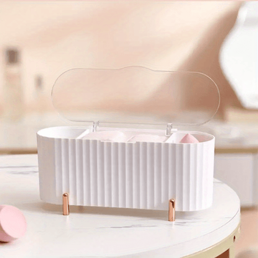Q-tip Holder 3 Compartments Pad Storage Swab Dispenser