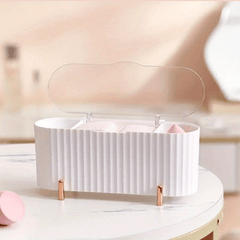 Q-tip Holder 3 Compartments Pad Storage Swab Dispenser