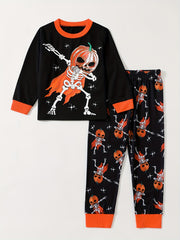 Boy's Halloween Outfit 2pcs Long Sleeve Top & Pants Set