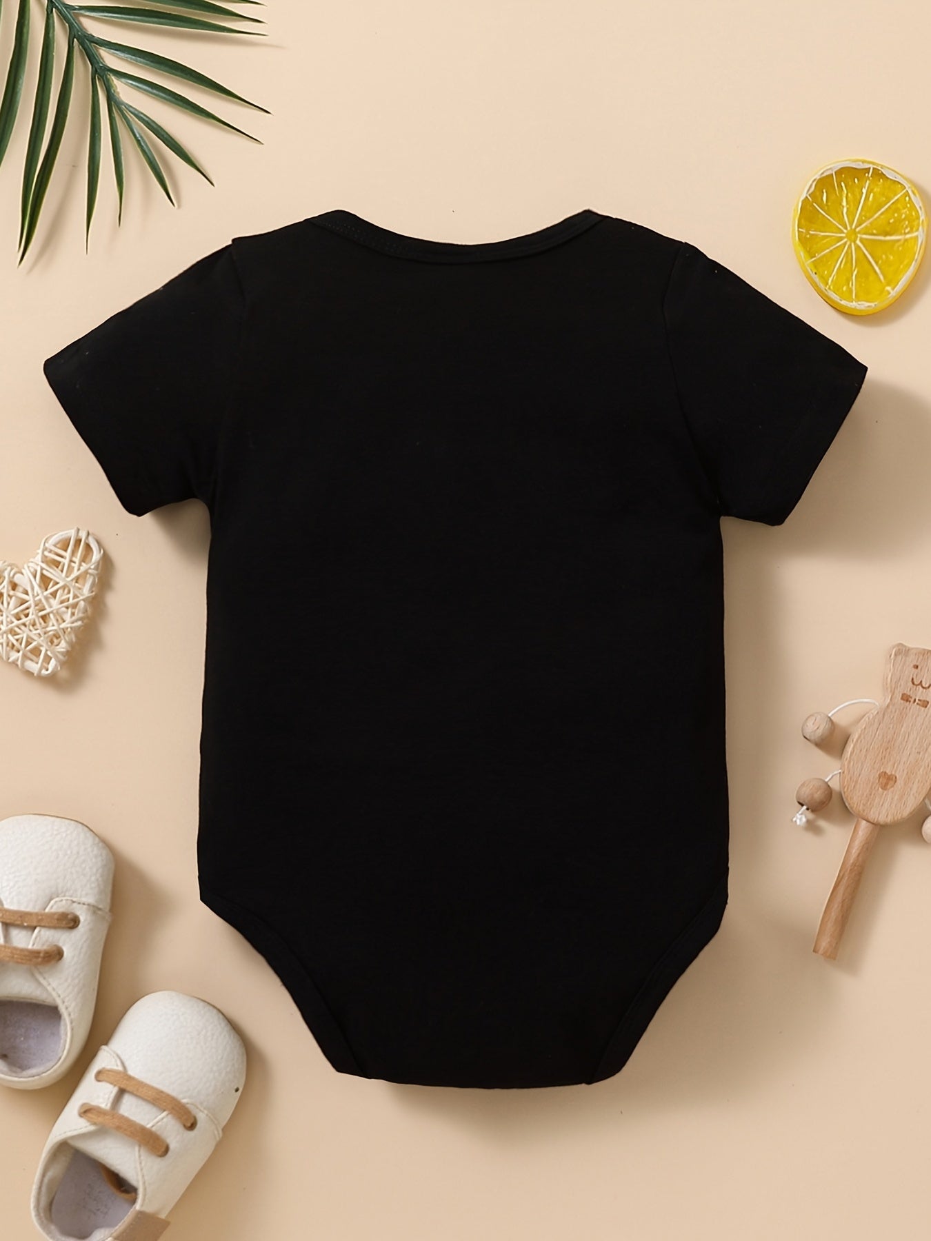 Baby Boys Casual Heart Print Romper For Summer