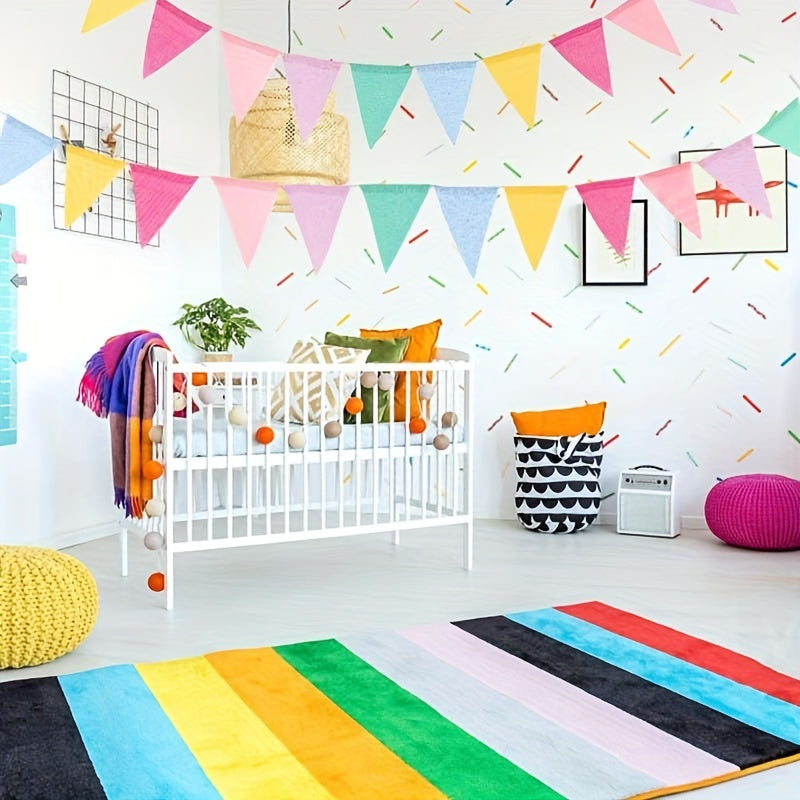Rainbow Double Sided Window Shower Party Banner Background
