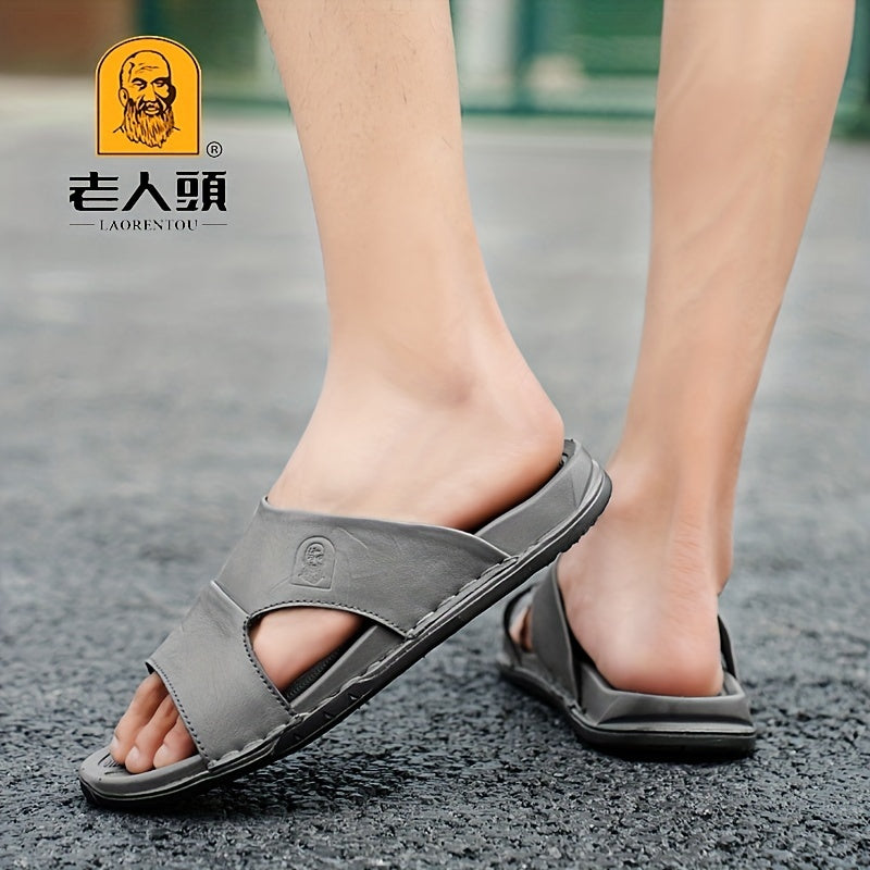 LAORENTOU Men's Open Toe Non Slip Beach Shoes Summer