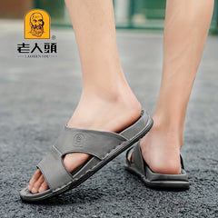 LAORENTOU Men's Open Toe Non Slip Beach Shoes Summer