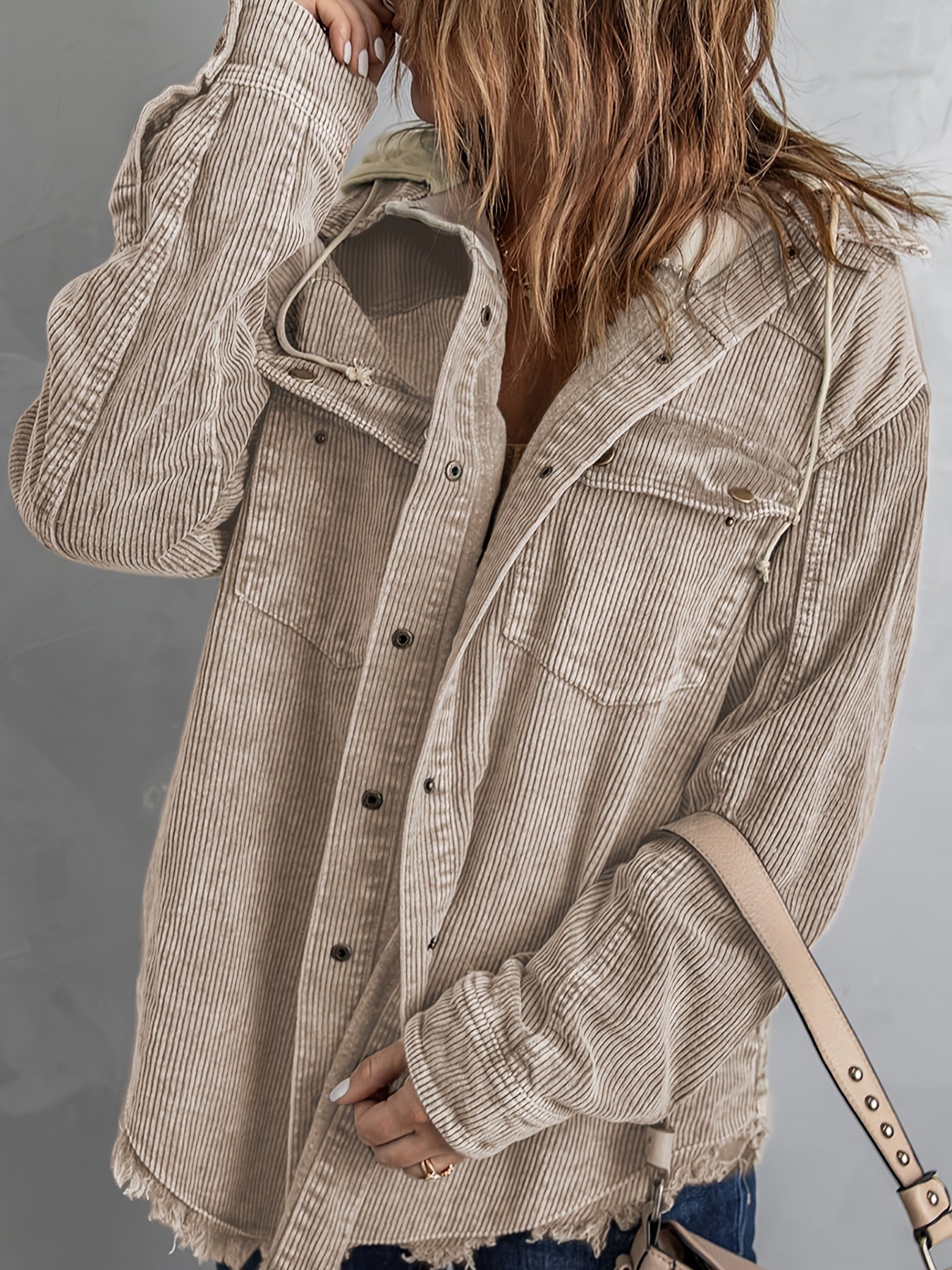 Casual Block Hooded Jacket for Women