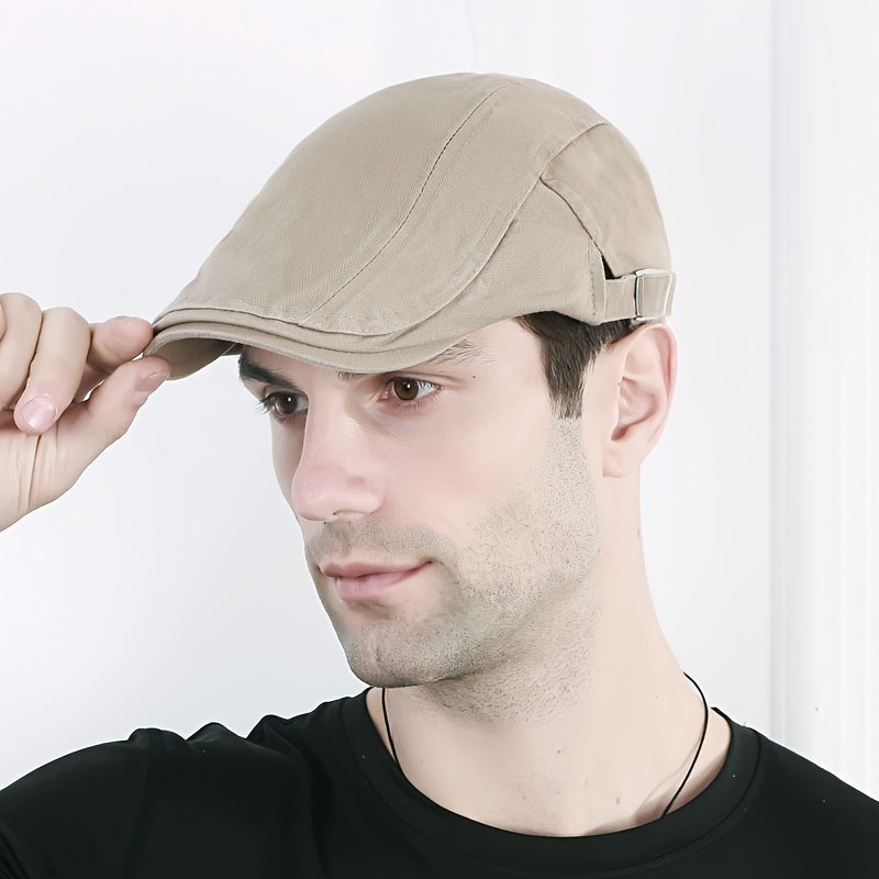 Men's Retro Cabbie Hat Classic Newsboy Cap For Outdoor Fishing