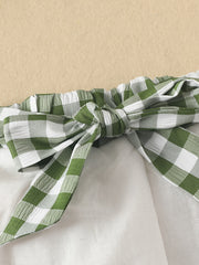 Baby Girls Ruffle Sleeveless Shirt & Bowknot Skirt St Patrick's