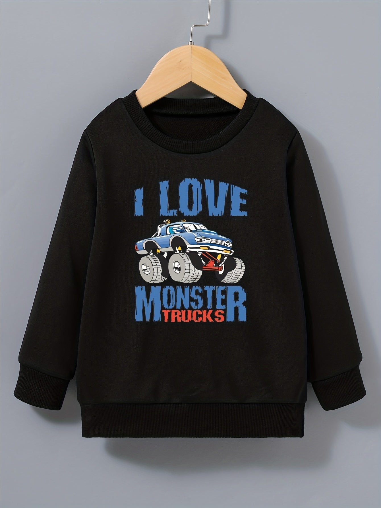 Kid's Sweatshirt Cartoon Vehicle Letter Print Top for Spring Fall