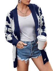 Casual Cardigan Women's Plus Button Up Long Sleeve Knit Coat