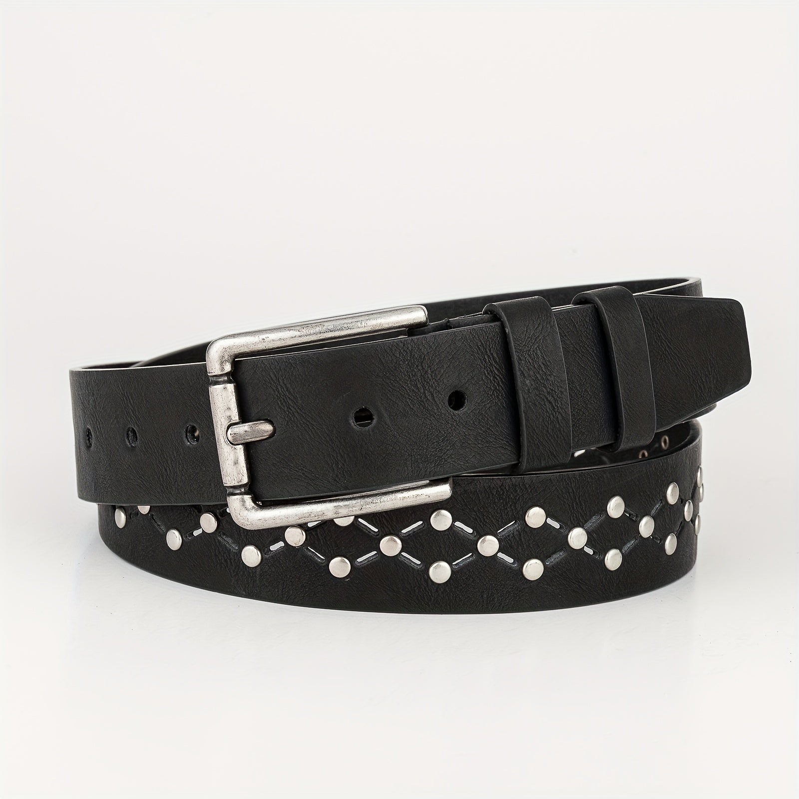 Pure Rivet Casual Belt PU Men's Leather Belt
