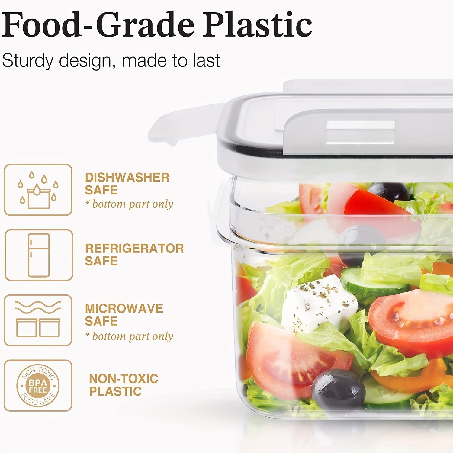 10pcs Pet Food Storage Containers Airtight BPA Dog Food Containers with Labels