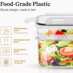 7pcs Airtight Food Storage Containers Plastic Canisters With Labels