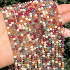 120pcs AB Red Multicolor Crystal Beads Faceted Glass Spacer Beads