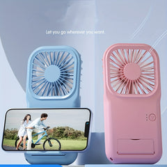 Mini USB Rechargeable Fan Portable Foldable Pocket Fan 3 Speeds