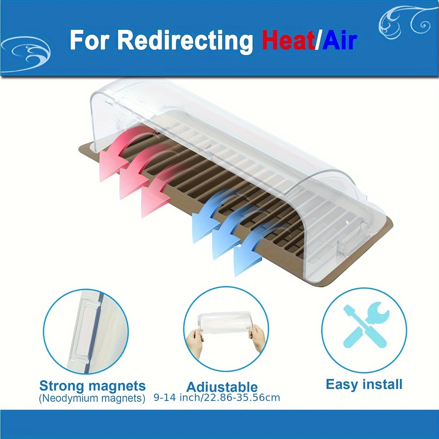 Strong Magnetic Air Vent Deflector 3pcs