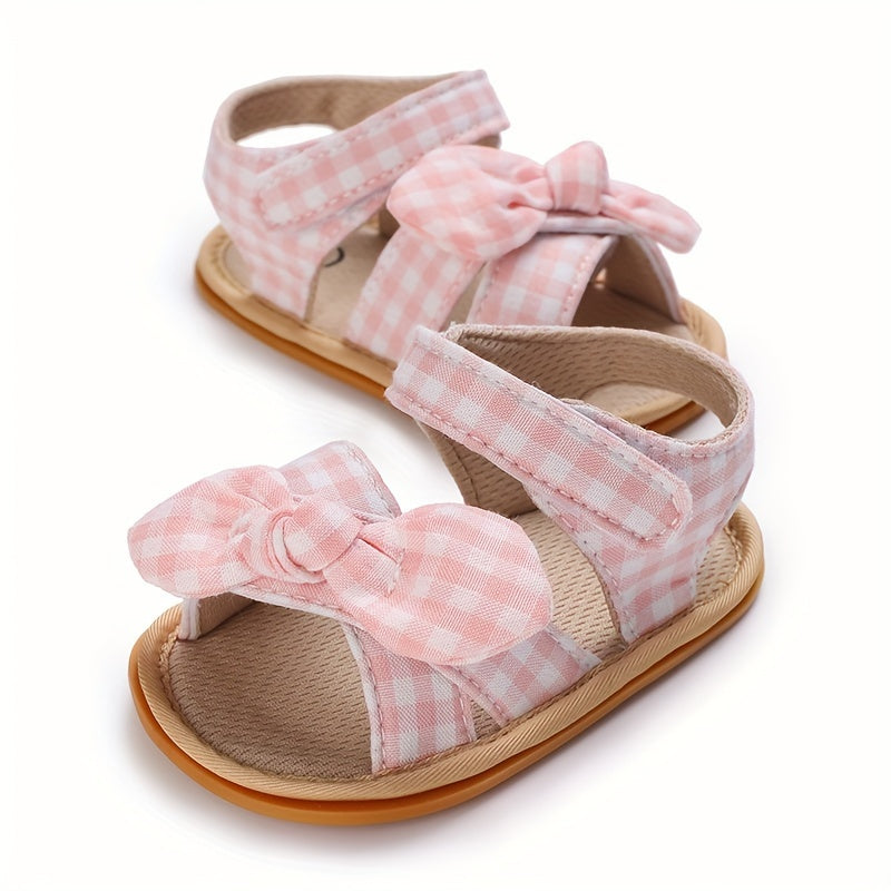 Bowknot Open Toe Sandals for Baby Girls Lightweight Sandals for Indoor Outdoor