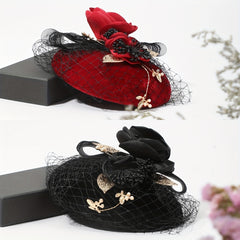 1920s Vintage Veil Derby Fascinator Hat Women's Wedding Headdress