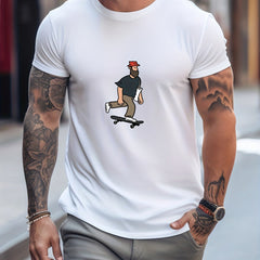 Men's Printed Sports T-Shirt Casual Stretch Tee Shirt For Summer