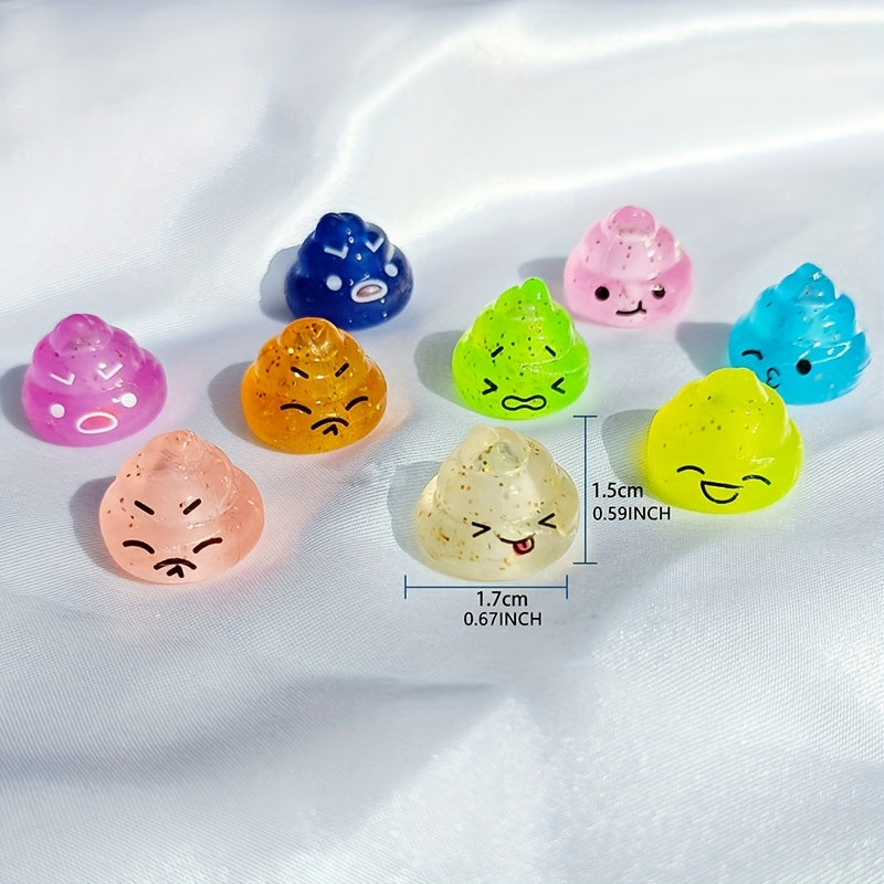 10pcs Colorful Feces Ornaments - Party Favors & Rewards for Kids & Adults