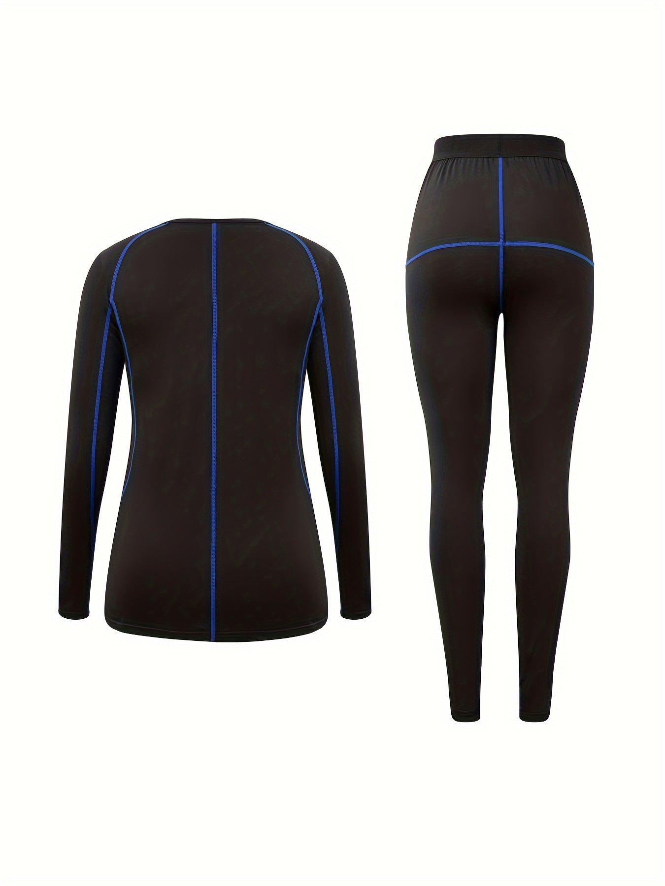 Women's Thermal Underwear Set Long Sleeve Crew Neck Tops & Pants