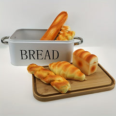 Metal Bread Box Kitchen Storage with Lid, Hand Wash Bread Storage Bin
