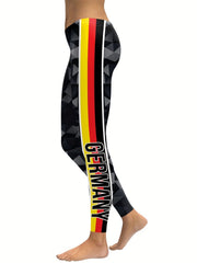 Geometric Letter Seamless Butt Lifting Leggings High Waist