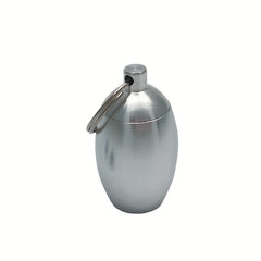 Waterproof Egg Shaped Medicine Bottle Keychain Pendant Storage