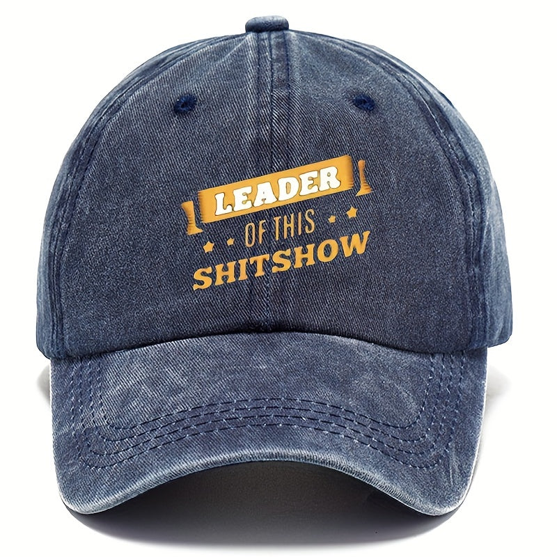 Washed Cotton Printed Letter Baseball Cap Soft Sun Hat for Men and Women