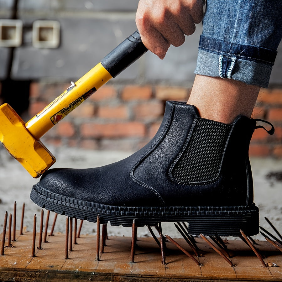 Steel Toe Slip On Work Boots Non Slip Safety Sneakers